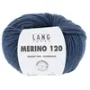 Pelote de laine à tricoter MERINO 120 - Lang Yarns Bleu (34) - Bleu (3...