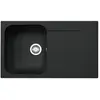 Mepamsa Évier Kite Fradeko 611-86 - noir - 860 x 500 x 190 mm - sous-meuble 50 cm - vidage manuel - Franke