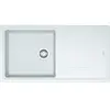 Franke Evier 1 grand bac+1 égouttoir blanc TITAN