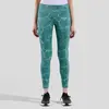 Odlo Zeroweight Print Collant De Course Femmes - Bleu Gris, Taille L