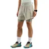 Odlo Short de trail running 2 en 1 6 inch X-Alp 2.0 pour homme, M, beige