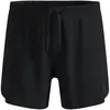 Odlo Short de running doublé 5 inch Zeroweight pour homme, M, noir