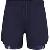 Odlo Short de running 2 en 1 imprimé 5 inch Zeroweight pour homme, XXL, bleu