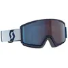 Masque Scott Factor Pro gris bleu marine avec lentille Enhancer Blue Chrome