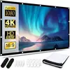 Écran Projection 100" Pliable Extérieur - 16:9 Hd Double Face Anti-Pli...