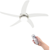 Ventilateur de plafond orné avec lampe 128 cm blanc