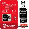 Carte Micro-SDHC/SDXC 64 go - ISONIX - Class 10 - Mémoire flash - Capa...