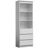CDF CATANIA - Meuble de rangement avec casiers bureau/salon/chambre 30x60x180 - Bibliothèque contemporaine - Etagères livres déco