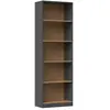 CDF FLORENCE - Bibliothèque 5 étagères - Dimensions 182x60x30 cm - Meuble de rangement livres