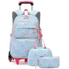 LARGEIGHT Cartable Roulette Fille Garon Primaire Sac Dos pour Enfant a...