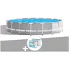 Kit piscine tubulaire Intex Prism Frame ronde 5,49 x 1,22 m + 6 cartou...