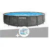 Piscine tubulaire Intex Baltik ronde 5,49 x 1,22 m + 6 cartouches de f...