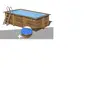 GRE Kit piscine bois Gré Marbella 4,20 x 2,70 x 1,17 m + Bâche à bulles
