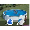 GRE Kit piscine acier blanc Gré Fidji ronde 5,70 x 1,22 m + Bâche à bu...