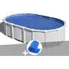 GRE Piscine hors-sol acier blanc Gré Haïti ovale 9,20 x 5,05 x 1,32 m ...