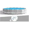 Piscine tubulaire Intex Prism Frame ronde 5,49 x 1,22 m - Filtre à car...