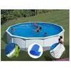 GRE Kit piscine acier blanc Gré Fidji ronde 5,70 x 1,22 m + Bâche hive...
