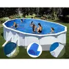 GRE Kit piscine acier blanc Gré Bora Bora ovale 6,34 x 3,99 x 1,22 m +...