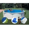 GRE Kit piscine acier blanc Gré Bora Bora ronde 4,80 x 1,22 m + Bâche ...