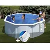 GRE Kit piscine acier blanc Gré Bora Bora ronde 3,20 x 1,22 m + Tapis ...