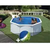GRE Kit piscine acier blanc Gré Fidji ronde 3,20 x 1,22 m + Bâche hiver TU