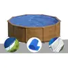 GRE Kit piscine acier aspect bois Gré Sicilia ronde 4,80 x 1,22 m + Bâ...