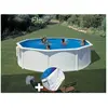 GRE Kit piscine acier blanc Gré Bora Bora ronde 3,70 x 1,22 m + Tapis ...