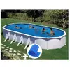 GRE Piscine acier blanc Gré Atlantis ovale 8,15 x 4,90 x 1,32 m - Filt...