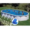 GRE Piscine acier blanc Gré Atlantis ovale 10,20 x 5,75 x 1,32 m - Fil...
