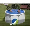 GRE Kit piscine acier blanc Gré Fidji ronde 2,60 x 1,22 m + Bâche hiver TU