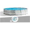 Piscine tubulaire Intex Prism Frame ronde 4,57 x 1,07 m - Bleu - Filtr...