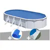 GRE Piscine hors-sol ovale en acier blanc Gré Fidji - 6,34 x 3,99 x 1,...