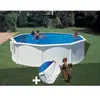 GRE Piscine hors-sol acier blanc Gré Bora Bora ronde 4,80 x 1,22 m + T...