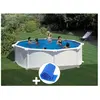 GRE Piscine hors-sol en acier Gré Atlantis ronde 4,80 x 1,32 m avec fi...