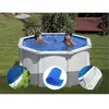 Gre Kit piscine acier blanc Gré Fidji ronde 2,60 x 1,22 m + Bâche hive...