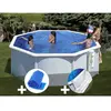 GRE Piscine hors-sol ronde en acier Gré Bora Bora 3,20 x 1,22 m - Blanc