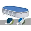 Gre Kit piscine acier blanc Gré Fidji ovale 7,44 x 3,99 x 1,22 m + Bà...