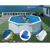 Gre Kit piscine acier blanc Gré Fidji ronde 3,70 x 1,22 m + Bâche hi...