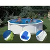 GRE Kit piscine acier blanc Gré Fidji ronde 4,80 x 1,22 m + Bâche hive...