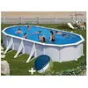 GRE Kit piscine acier blanc Gré Atlantis ovale 8,15 x 4,90 x 1,32 m + ...