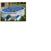 Gre Kit piscine acier blanc Gré Bora Bora ovale 5,27 x 3,27 x 1,22 m ...