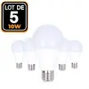 Europalamp - 5 Ampoules led E27 10W 6000K Blanc Froid Haute luminosité