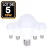 EUROPALAMP 5 Ampoules led E27 15W 6000K Blanc Froid Haute Luminosité