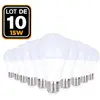 EUROPALAMP 10 Ampoules LED E27 15W Blanc Neutre 4500K Haute Luminosité