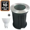 EUROPALAMP Lot 10 Spots Encastrable de Sol Rond Inox 304 Exterieur IP6...