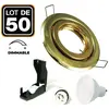 50 Spots encastrable orientable DORÉE C avec GU10 LED de 7W eqv.