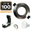 Europalamp - 100 Spots encastrable orientable Alu Brossé avec GU10 led de 7W