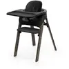 Chaise évolutive bébé Steps  Noir / Bois foncé