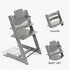 STOKKE® Pack chaise haute enfant Tripp Trapp® hêtre Storm Grey Baby Set V2...