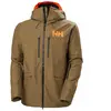 Veste à capuche Helly Hansen Garibaldi 2.0 RECCO vert canne orange - L